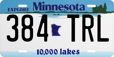 MN license plate 384TRL
