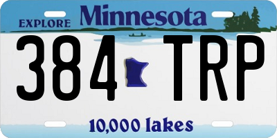 MN license plate 384TRP