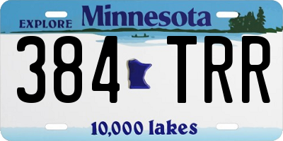 MN license plate 384TRR