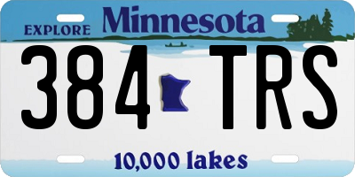 MN license plate 384TRS
