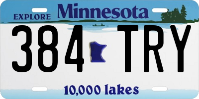 MN license plate 384TRY