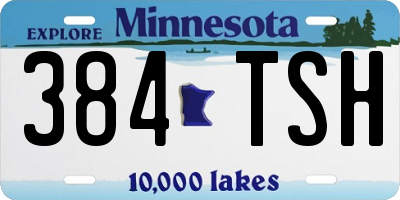 MN license plate 384TSH