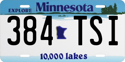 MN license plate 384TSI