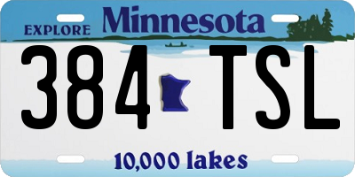 MN license plate 384TSL