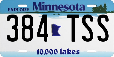 MN license plate 384TSS
