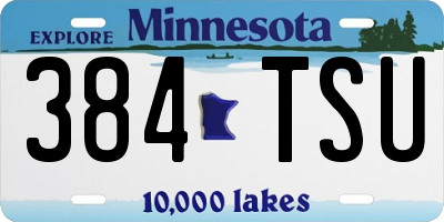 MN license plate 384TSU