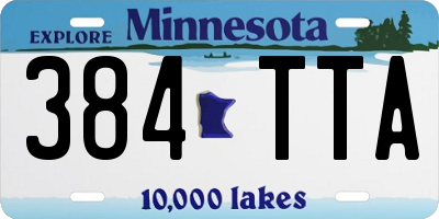 MN license plate 384TTA