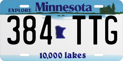 MN license plate 384TTG