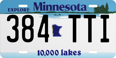 MN license plate 384TTI