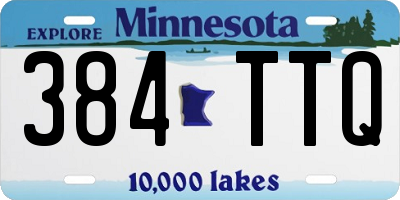 MN license plate 384TTQ