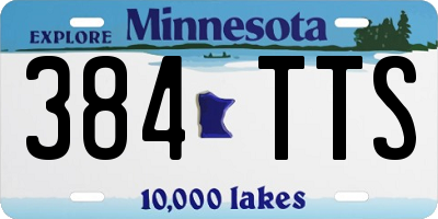 MN license plate 384TTS