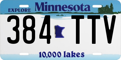 MN license plate 384TTV