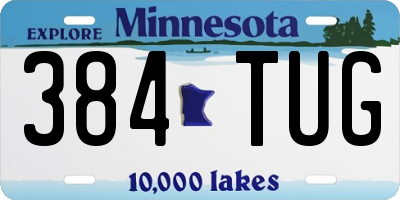 MN license plate 384TUG
