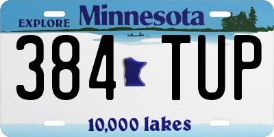 MN license plate 384TUP