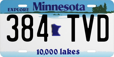 MN license plate 384TVD