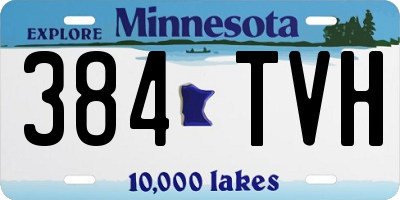 MN license plate 384TVH