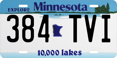 MN license plate 384TVI