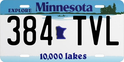 MN license plate 384TVL