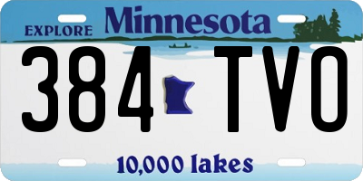 MN license plate 384TVO