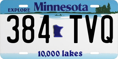 MN license plate 384TVQ