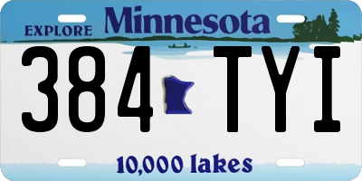 MN license plate 384TYI