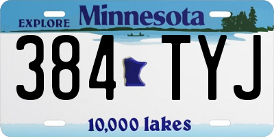 MN license plate 384TYJ