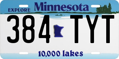 MN license plate 384TYT