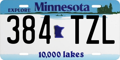 MN license plate 384TZL