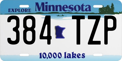 MN license plate 384TZP