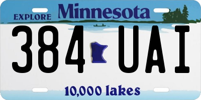 MN license plate 384UAI