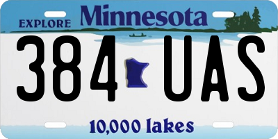 MN license plate 384UAS
