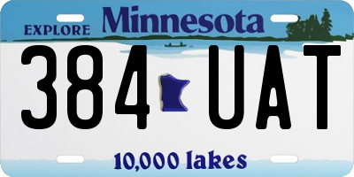 MN license plate 384UAT