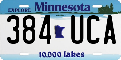 MN license plate 384UCA