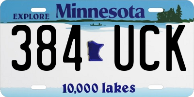 MN license plate 384UCK