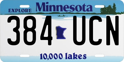 MN license plate 384UCN