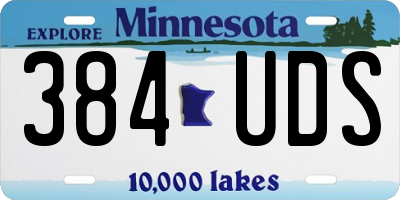 MN license plate 384UDS