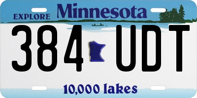 MN license plate 384UDT