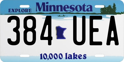 MN license plate 384UEA