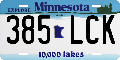 MN license plate 385LCK
