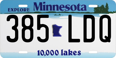 MN license plate 385LDQ