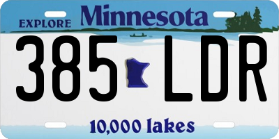 MN license plate 385LDR