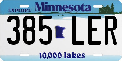 MN license plate 385LER