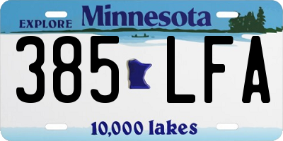 MN license plate 385LFA
