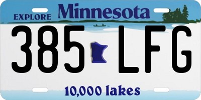 MN license plate 385LFG