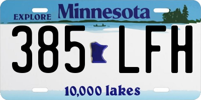 MN license plate 385LFH
