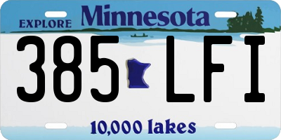MN license plate 385LFI