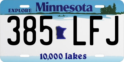 MN license plate 385LFJ