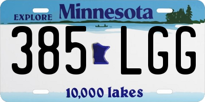 MN license plate 385LGG
