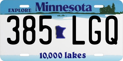 MN license plate 385LGQ