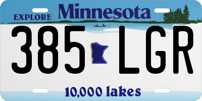 MN license plate 385LGR